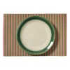 Placemats streep - roze/groen - set van 2