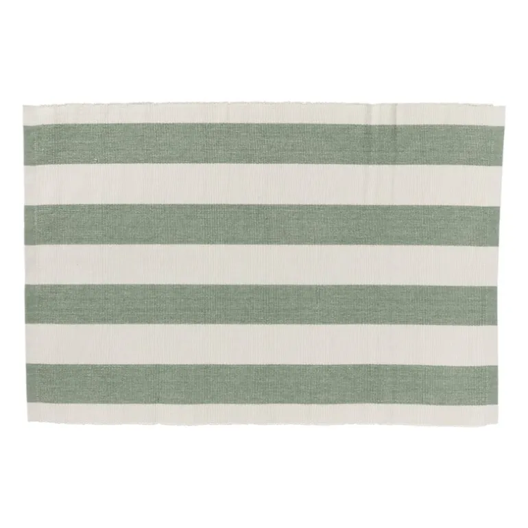 Placemat streep - groen - set van 2