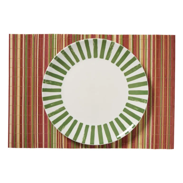 Placemat streepjes - multikleur - 30x45 cm