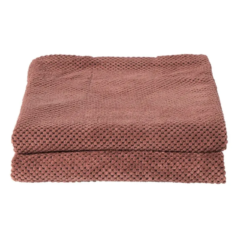 Plaid blokjes - roze - 130x160 cm