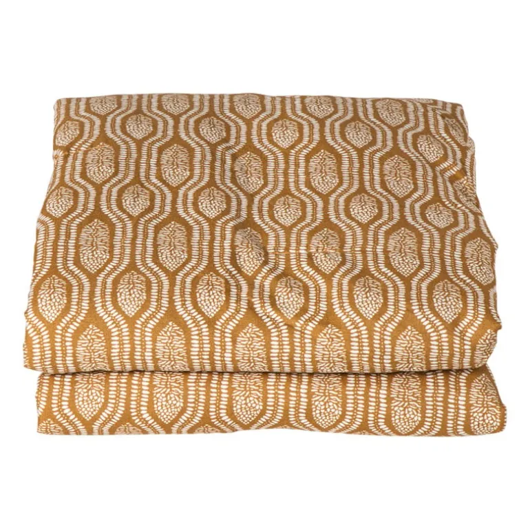 Plaid quilted wave - bruin - 130x170 cm