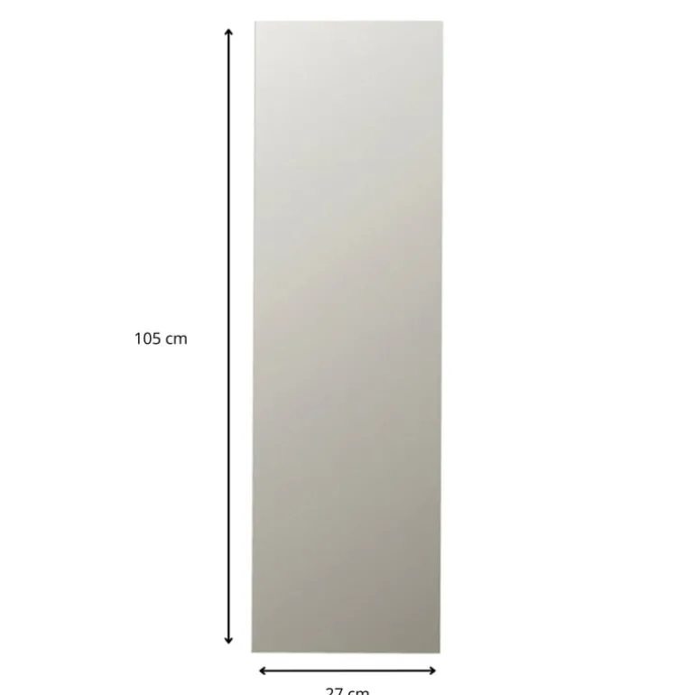Plakspiegel - rechthoekig - 105x27cm
