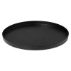Plateau metaal rond - zwart - ø25x1.5 cm