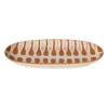 Plateau ovaal met print - oranje/paars - 3x31.5x15.5 cm