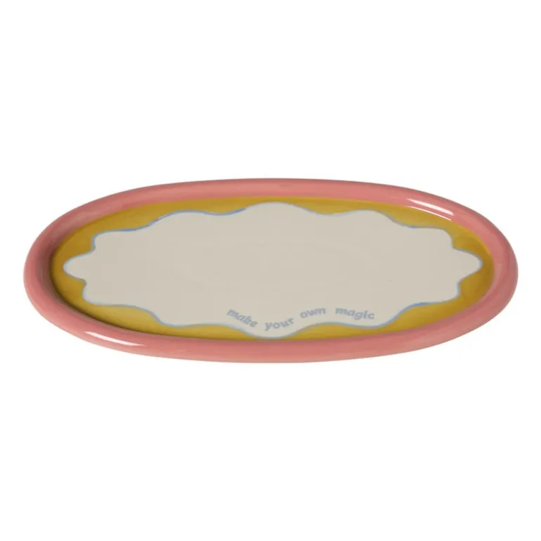 Plateau ovaal - multikleur - 1.8x16.3x30.5 cm - Happy at Home by Sanny