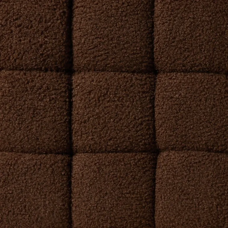 Poef chunk teddy - bruin - 36x36x36 cm