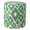 Poef ruit - groen - ø35x38 cm