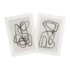 Poster abstract 2 - beige/zwart - 13x18 cm