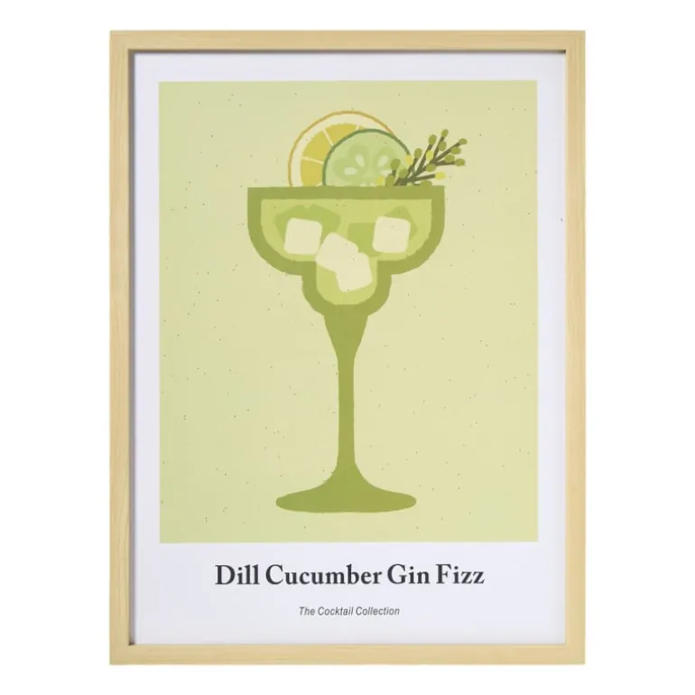 Poster gin - multikleur - 30x40 cm