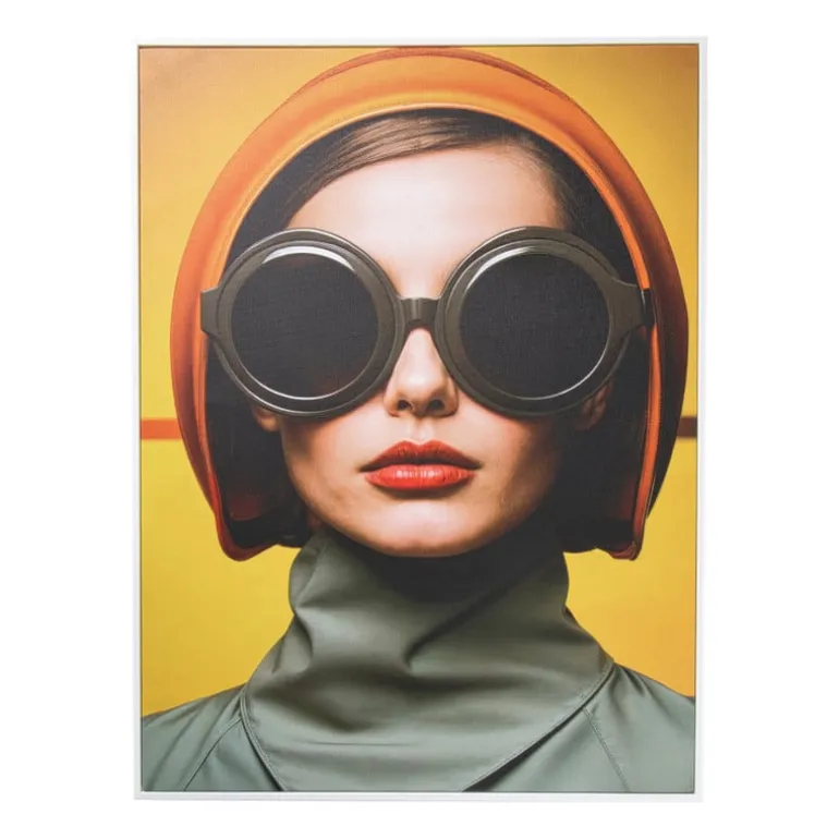 Poster met lijst vrouw - multikleur - 45x60 cm