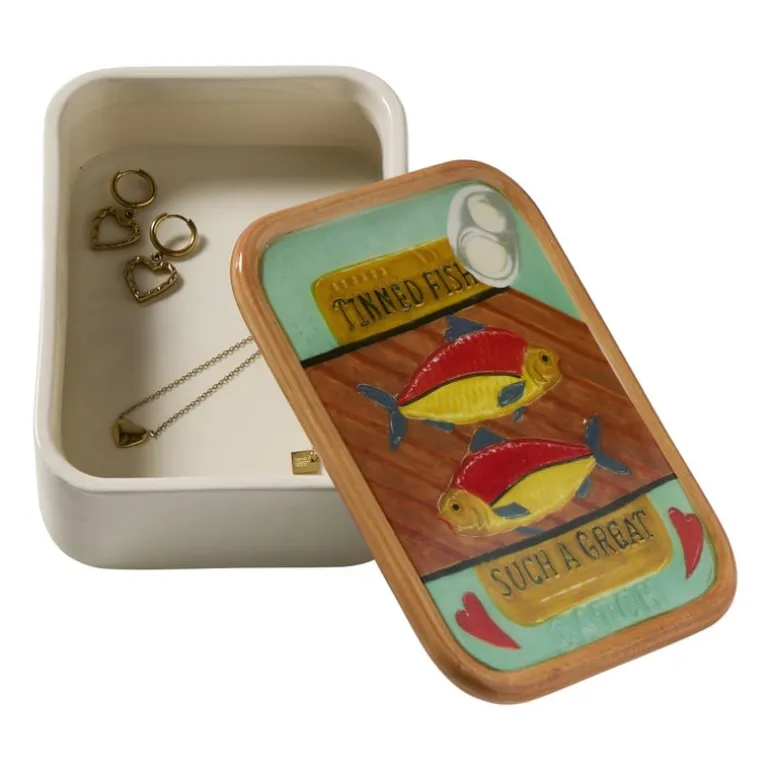 Potje tinned fish - multikleur - 4.8x13.3x12.4 cm