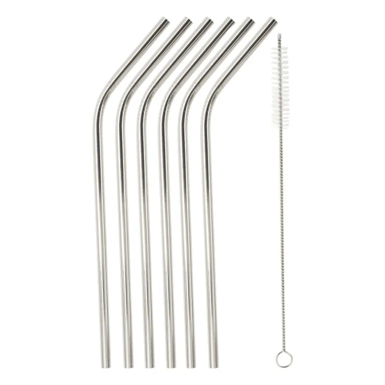 Rietjes RVS - zilver - set van 6