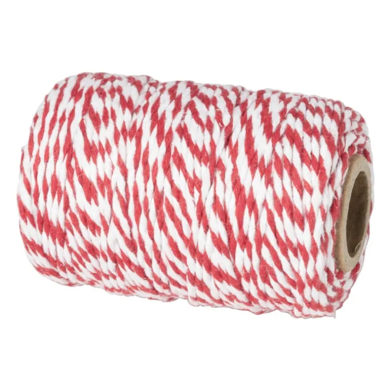 Rollade touw - rood/wit - 45 m