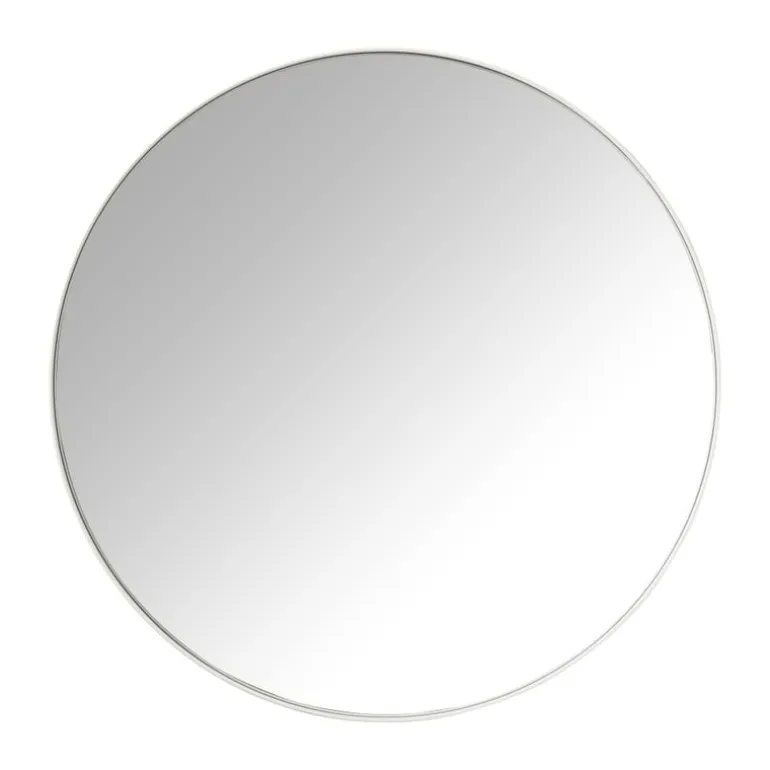 Ronde spiegel met witte lijst - ø70 cm