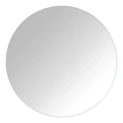 Ronde spiegel met witte lijst - ø70 cm