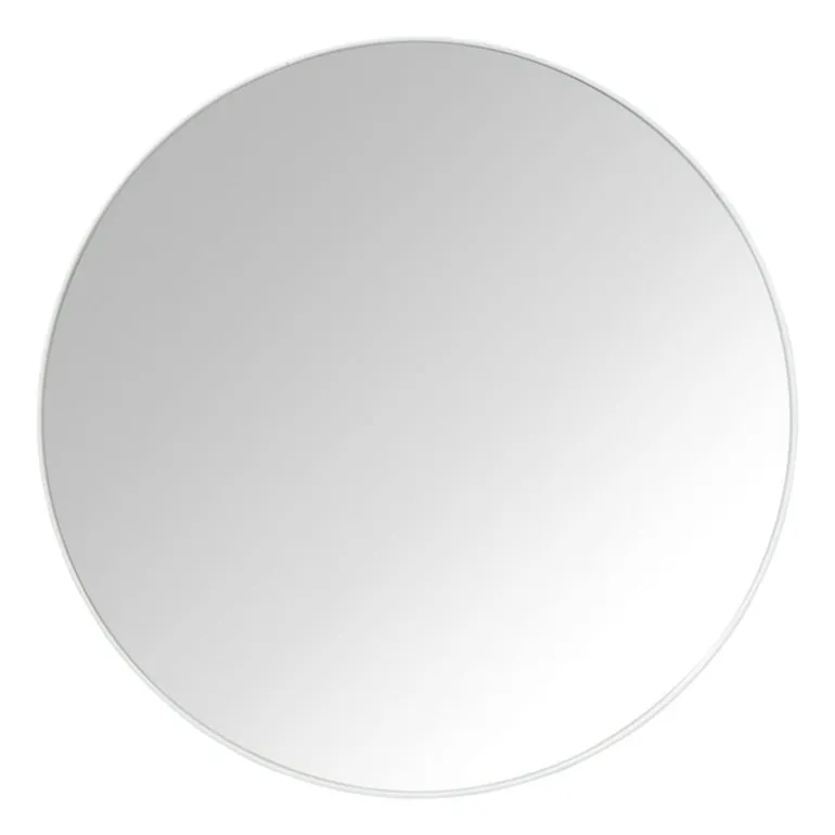 Ronde spiegel met witte lijst - ø70 cm