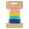 Satijnen lint 3 meter - pastel - set van 4