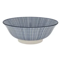 Schaal blue print - stripes - ⌀21 cm