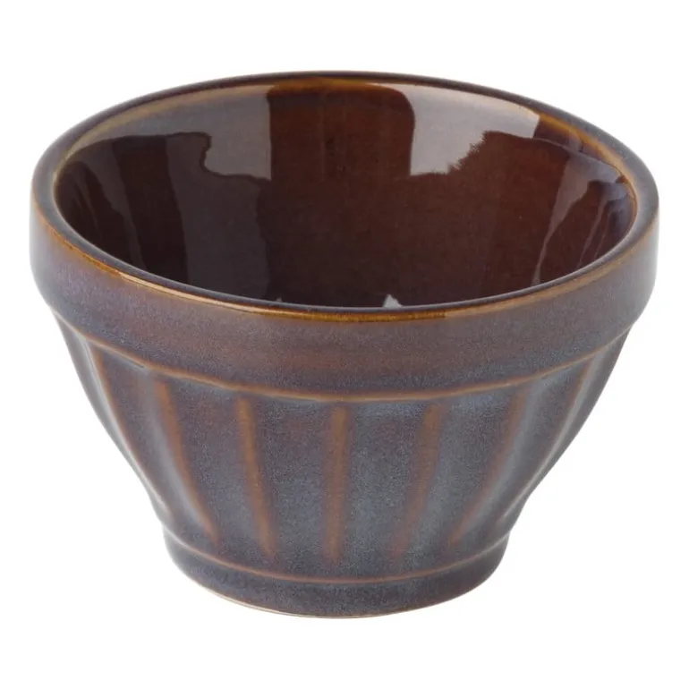 Schaal facet - bruin - ⌀9x5.7 cm