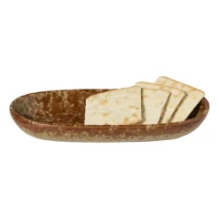 Schaal gevlekt ovaal - bruin - 3.7x23x10.6 cm