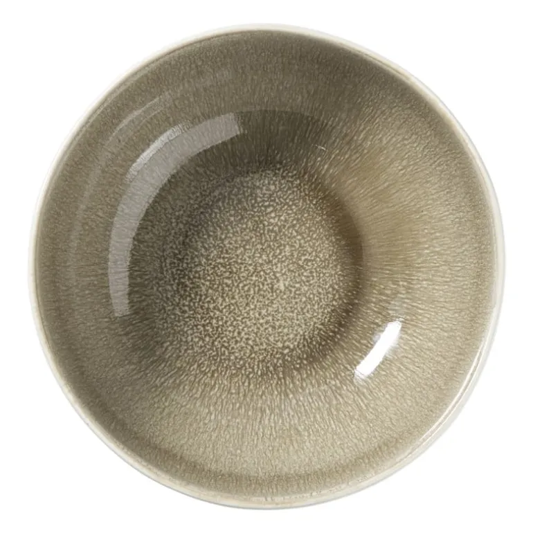 Schaal kaori - wit/bruin - ø16.8x7 cm