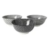 Schaaltje black print streep - ø16x6.5 cm