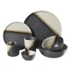 Schaaltje cortado klein - beige/zwart - ø9x4.2 cm