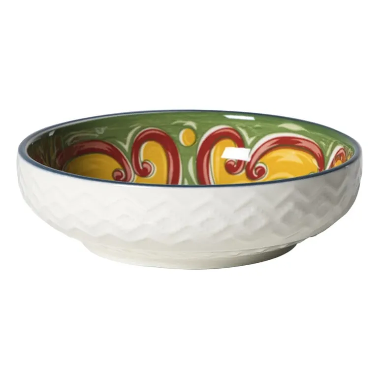 Schaaltje Diaz middel - geel/groen - ø12.2x2.5 cm