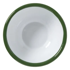 Schaaltje emaille - roze/groen - ø12x4 cm
