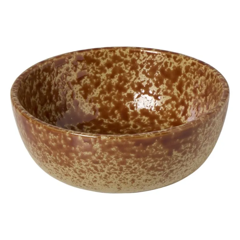 Schaaltje gevlekt groot - bruin - ø15.4x6.1 cm