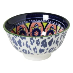 Schaaltje klein Bella - blauw/roze - ø9x4.6 cm