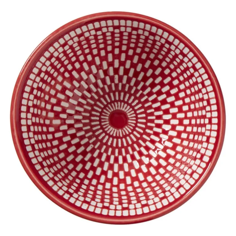 Schaaltje klein Bibi - roze/rood - ø9x4.6 cm