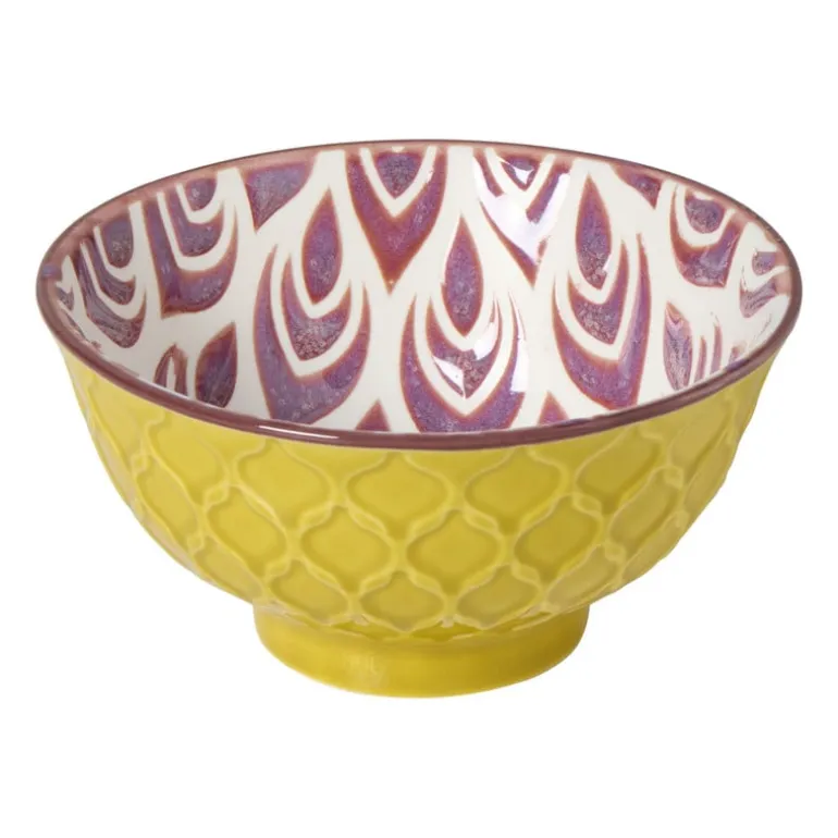 Schaaltje klein Bo - geel/paars - ø9x4.6 cm