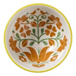 Schaaltje klein Britt - oranje/bruin - ø9x4.6 cm