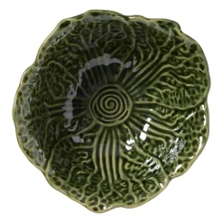 Schaaltje koolblad - groen - ø14x6.2 cm
