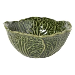 Schaaltje koolblad - groen - ø14x6.2 cm