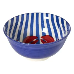 Schaaltje krab - blauw/rood - ø15.5x7.3 cm