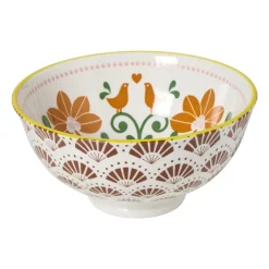 Schaaltje middel Britt - oranje/bruin - ø12x5.8 cm