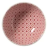 Schaaltje Mirna ruit klein - rood/wit - ø12x5.8 cm