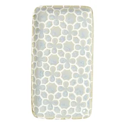 Schaaltje Nori rechthoekig - lichtblauw/wit - 2x20.5x11 cm