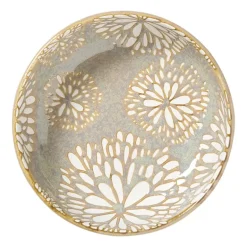Schaaltje Nori rond - blauw/geel - ø12x3.5 cm