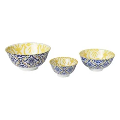 Schaaltje Nour - blauw/geel - ø9.2x4.8 cm