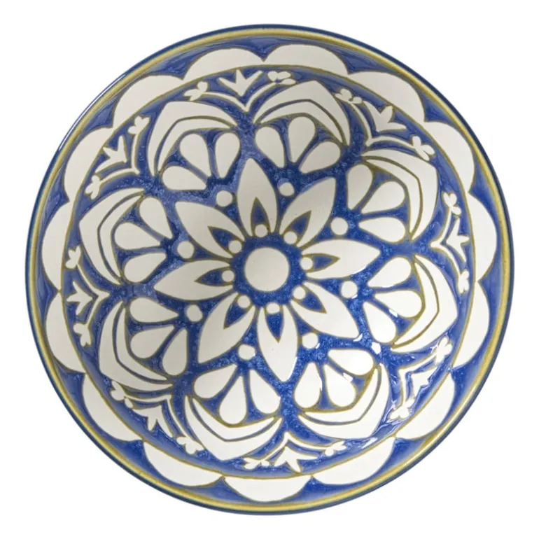 Schaaltje Rene groot - groen/blauw - ø15.8x7.3 cm