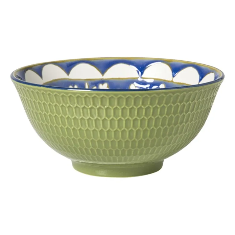 Schaaltje Rene groot - groen/blauw - ø15.8x7.3 cm