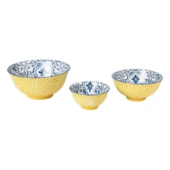 Schaaltje Sen - blauw/geel - ø15.8x7.3 cm