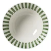Schaaltje streep - groen/wit - ø15.5x7 cm