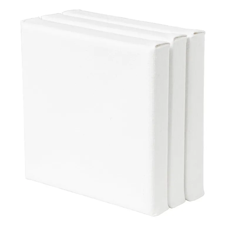 Schildersdoek canvas - 10x10 cm - set van 3