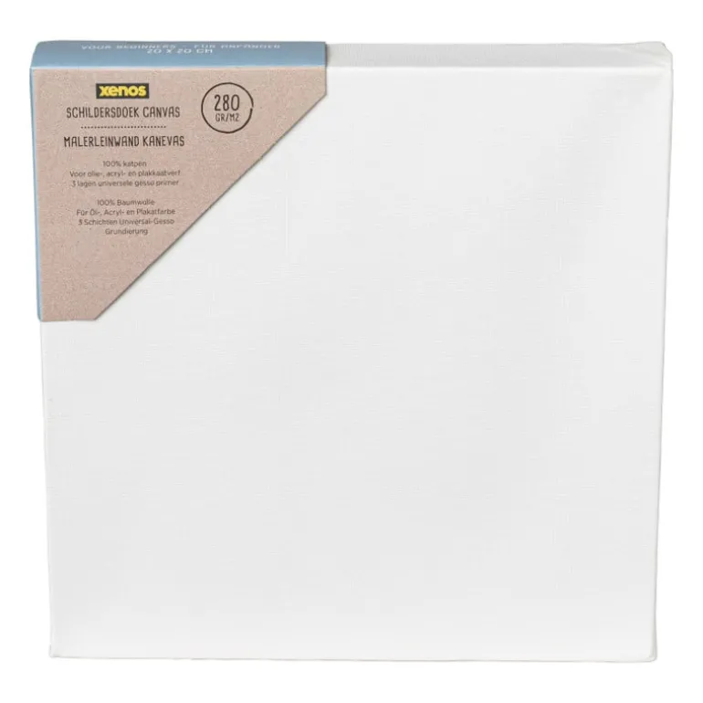 Schildersdoek 3D voor beginners - 20x20 cm - 280 gr/m2