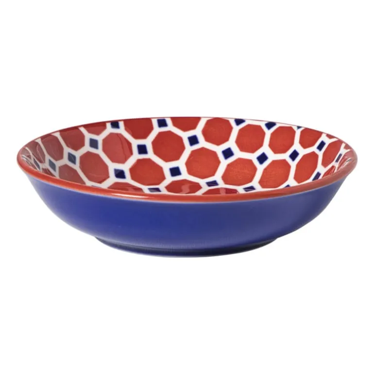 Schoteltje Anne - rood/blauw - ø9.7x2 cm