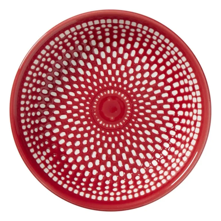 Schoteltje Bibi - roze/rood - ø9.7x2.5 cm